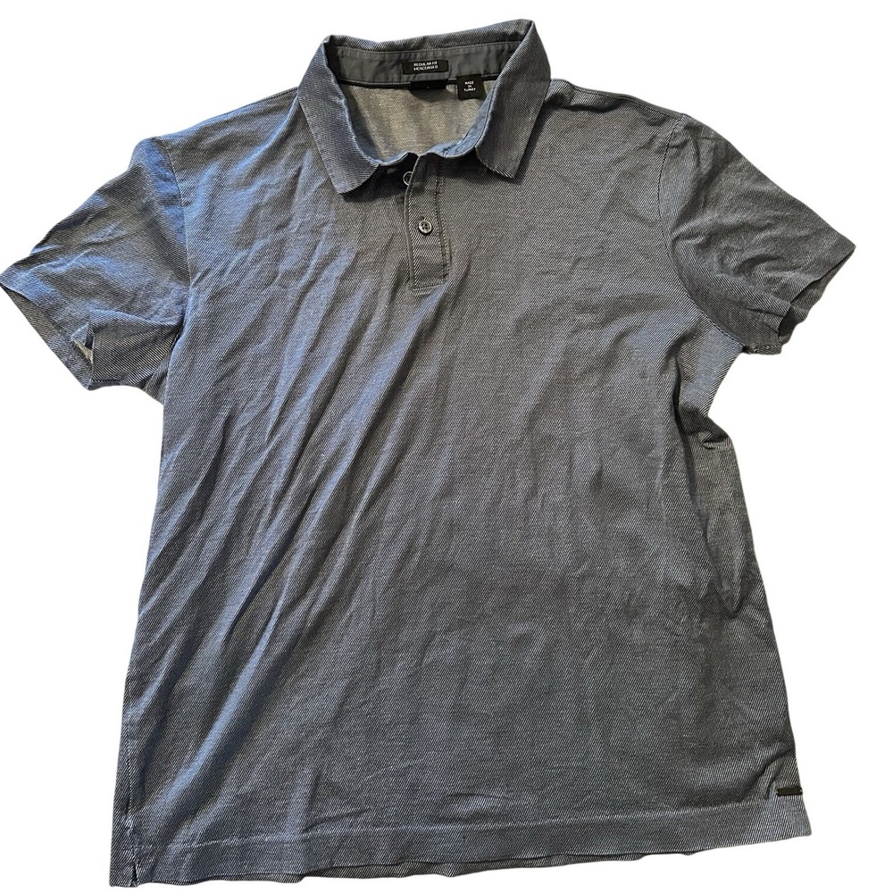 Hugo Boss Boys Polo L Blue Regular Fit‎ Short Sleeve Collar 100% Cotton